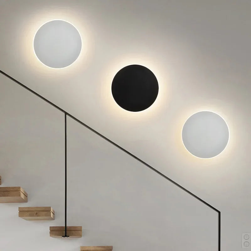 Contemporary Round LED Wall Light for Modern Home Decor NaLani