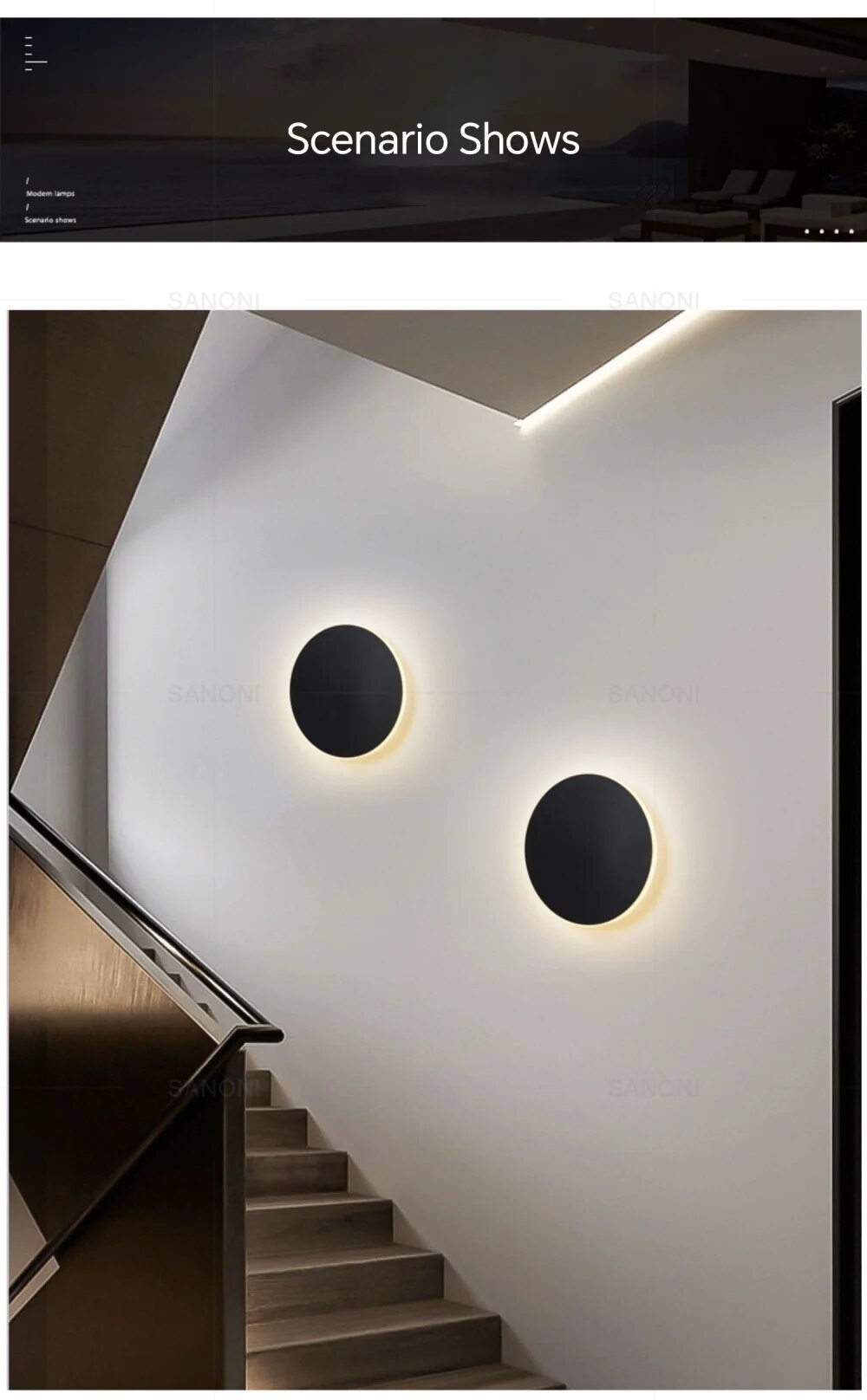 Contemporary Round LED Wall Light for Modern Home Decor NaLani