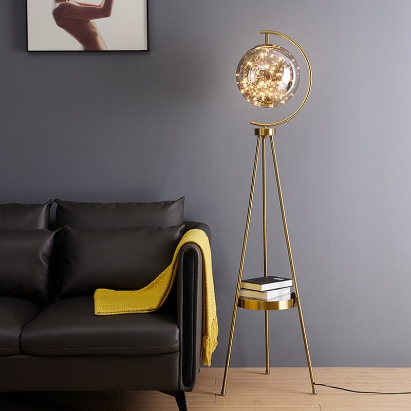 Creative Glass Ball Luxury Floor Lamp for Modern Home Decor Gold NALANI