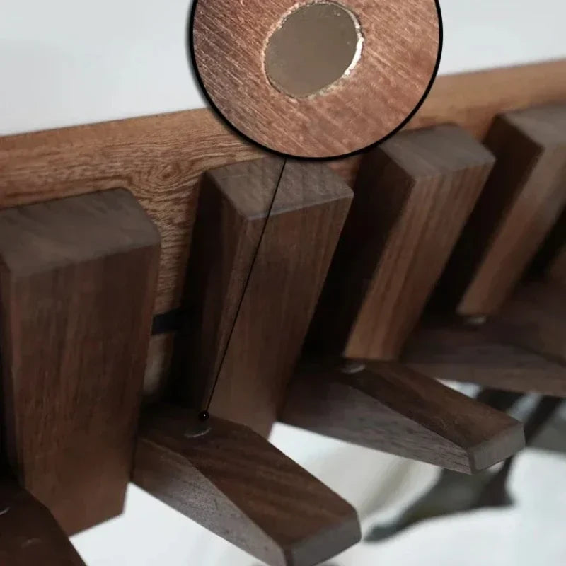 Creative Wall Hook Rack Solid Wood No Drilling Entry Organizer NaLani