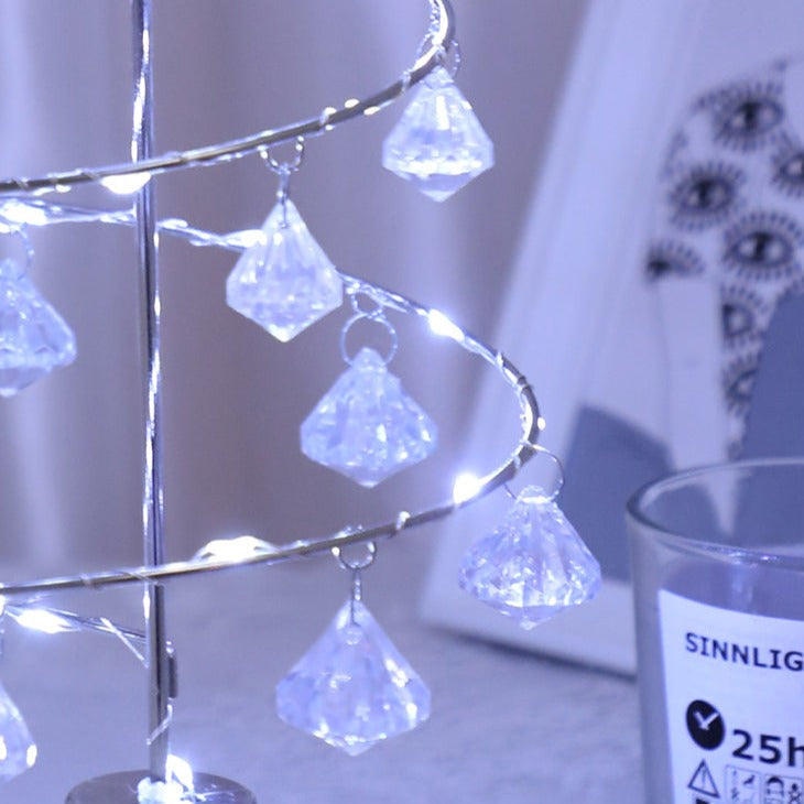 Crystal Christmas Tree Table Lamp Acrylic Night Light NALANI