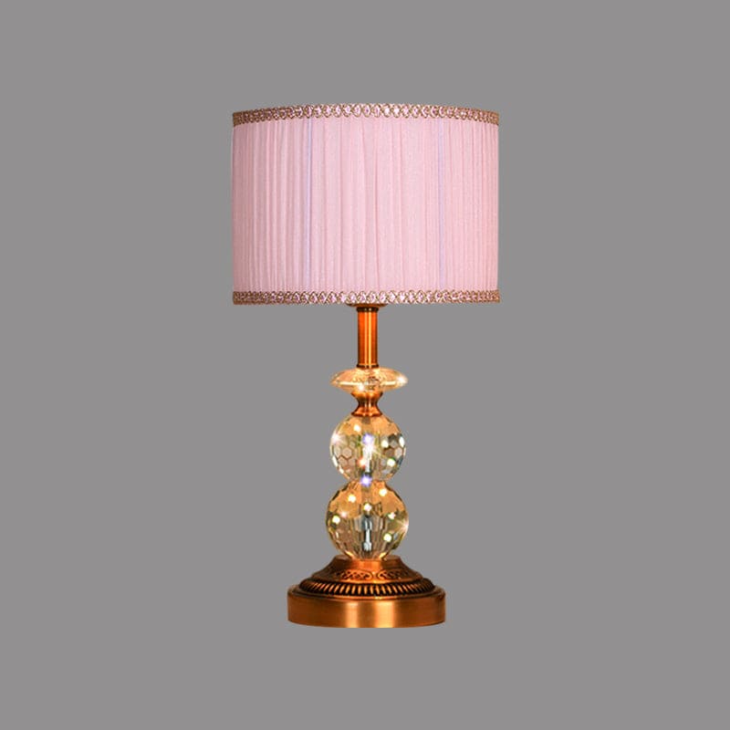 Crystal Table Lamp with Conical Shape and Cut Crystal Balls NALANI