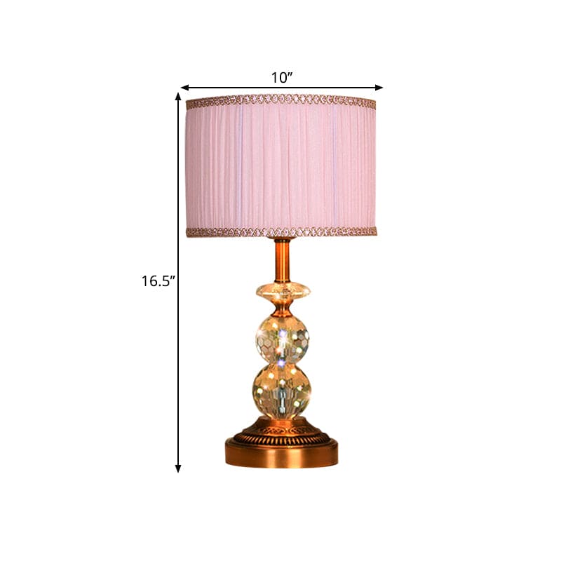 Crystal Table Lamp with Conical Shape and Cut Crystal Balls NALANI