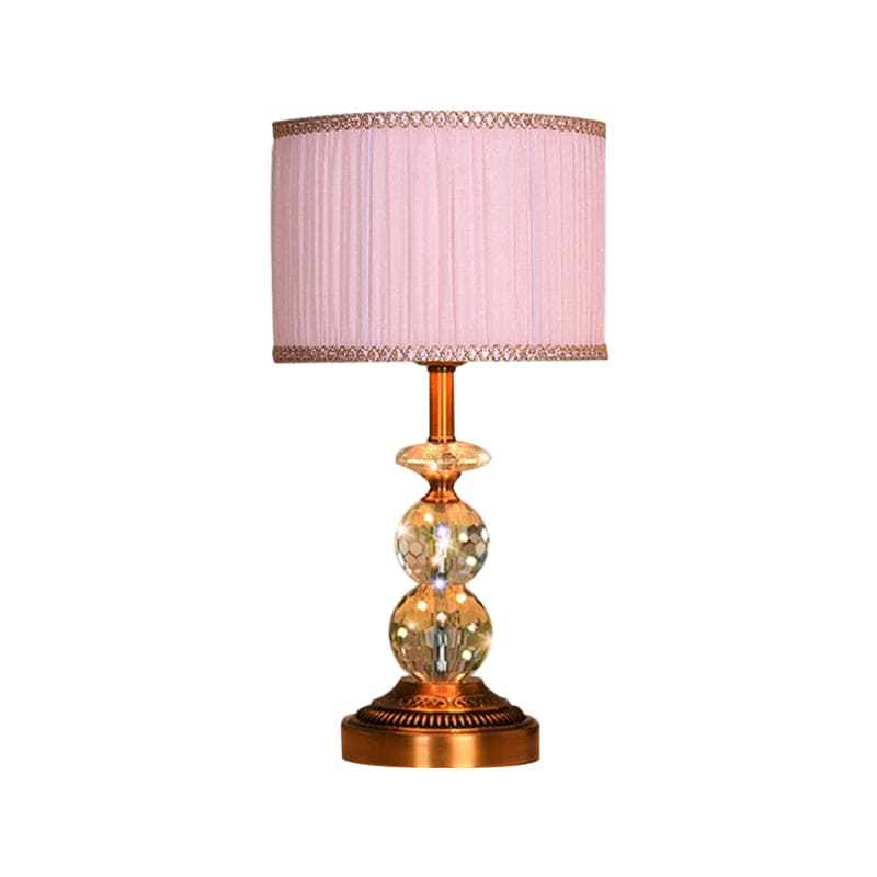 Crystal Table Lamp with Conical Shape and Cut Crystal Balls NALANI