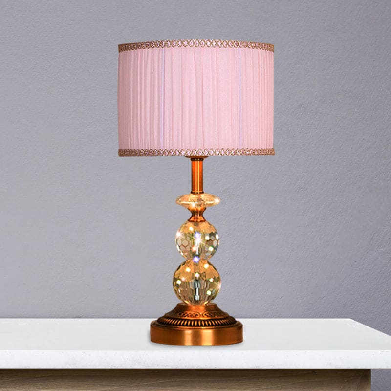 Crystal Table Lamp with Conical Shape and Cut Crystal Balls NALANI