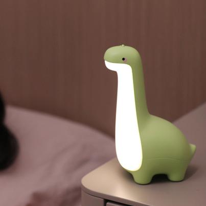 Cute Long Neck Dinosaur LED Night Light for Kids and Girls Green NaLani