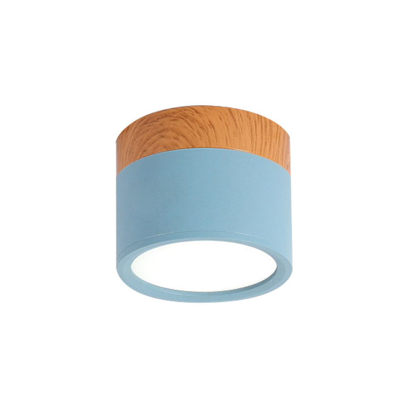 Cylindrical Flush Mount Ceiling Light Metal For Kitchen Bar NALANI