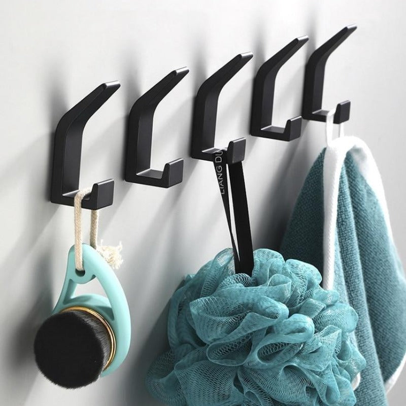 Decorative Black and White Aluminum Wall Hooks for Stylish Storage NaLani