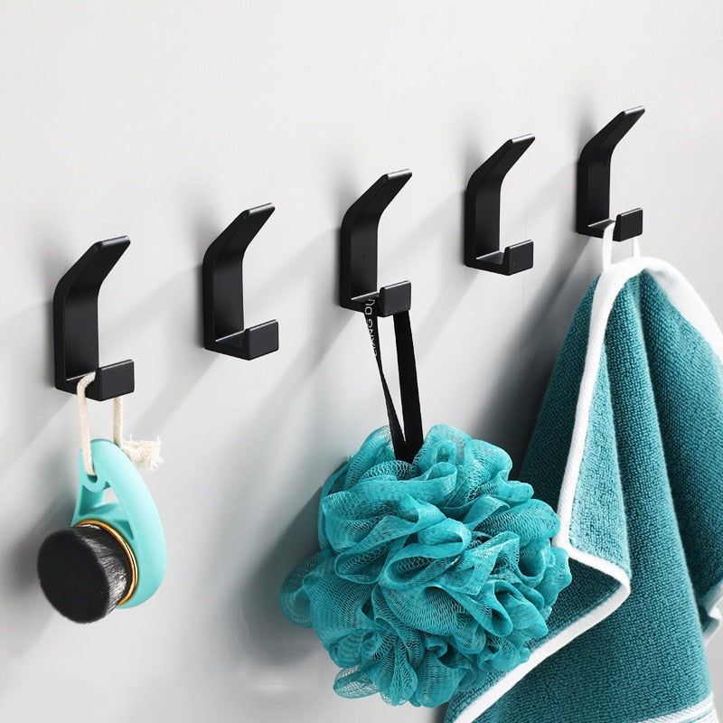 Decorative Black and White Aluminum Wall Hooks for Stylish Storage NaLani