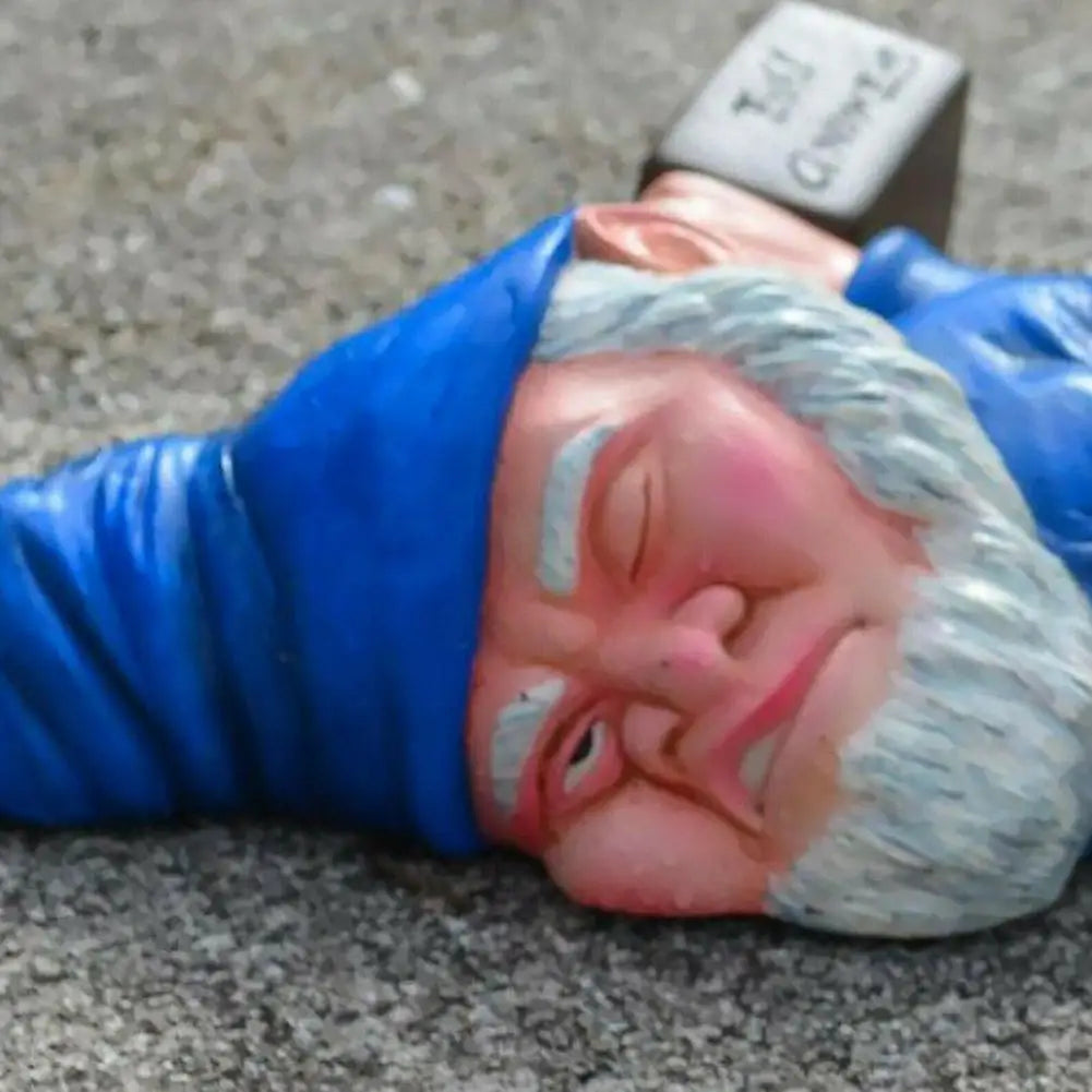 Drunken Gnome Garden Statue Creative Resin Ornament 13x9 cm SEREIN