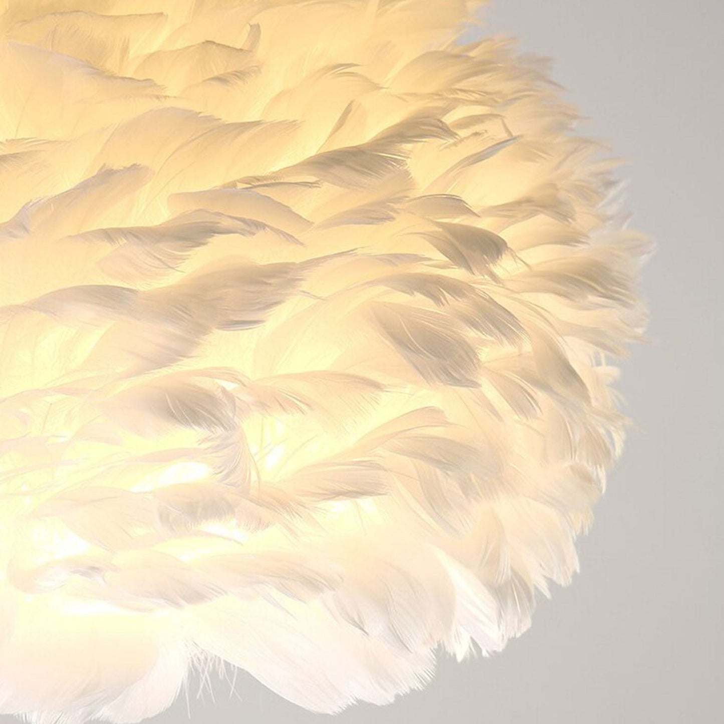 Elegant Feather Table Lamp With Soft Golden Ambient Light NALANI