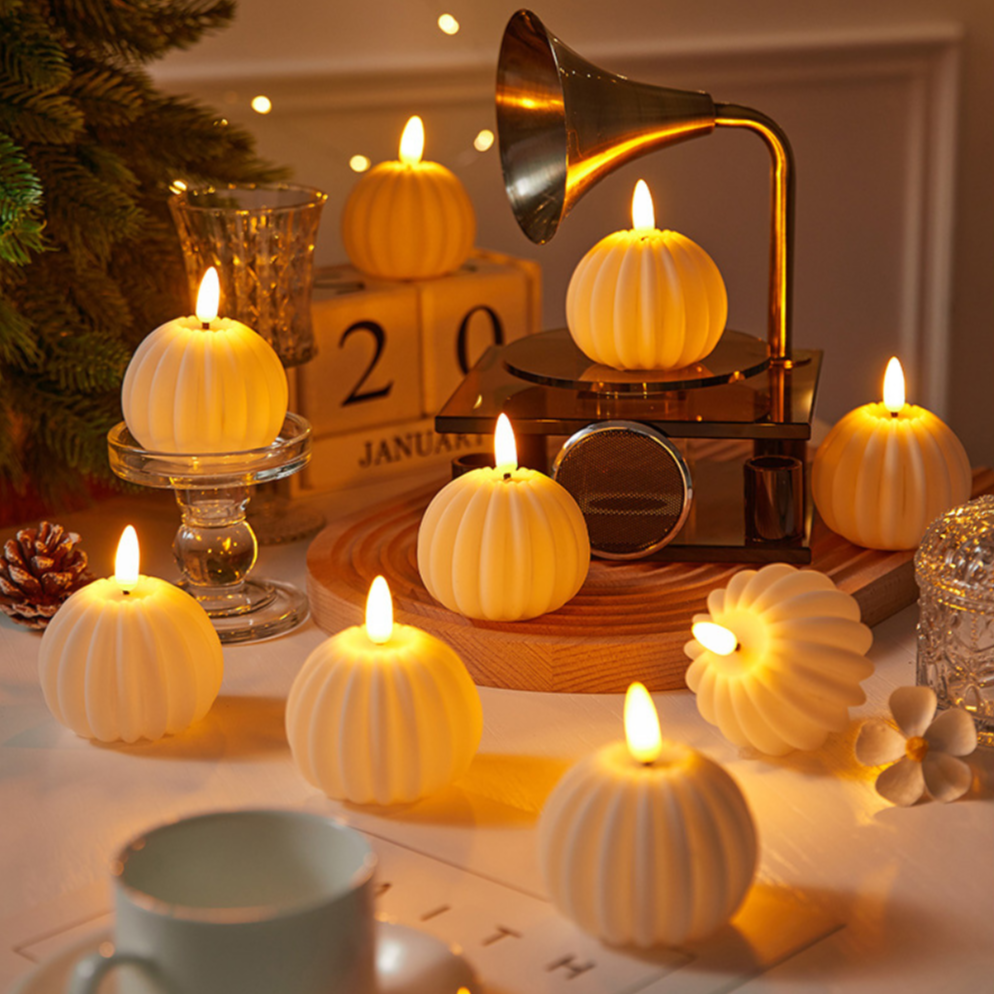 Elegant Flameless Block Candles for Cozy Ambiance and Décor NaLani