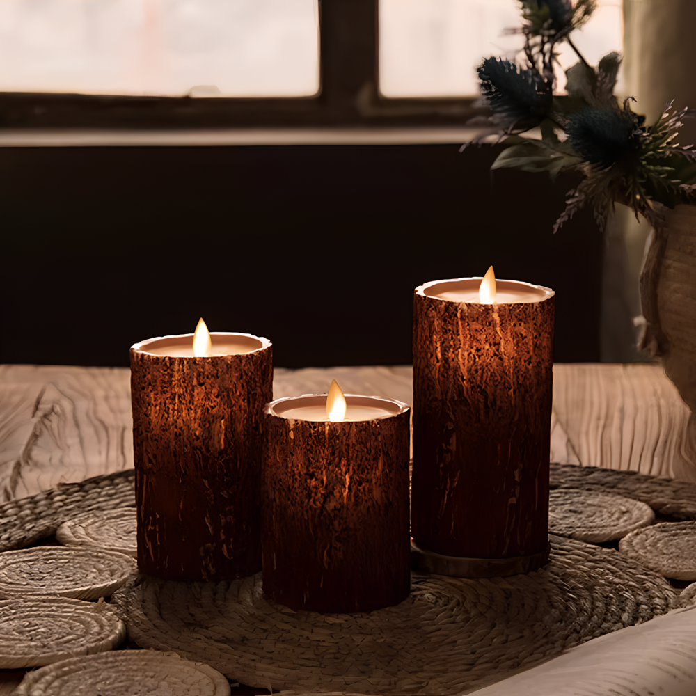 Elegant Flameless Block Candles for Cozy Ambiance and Décor NaLani