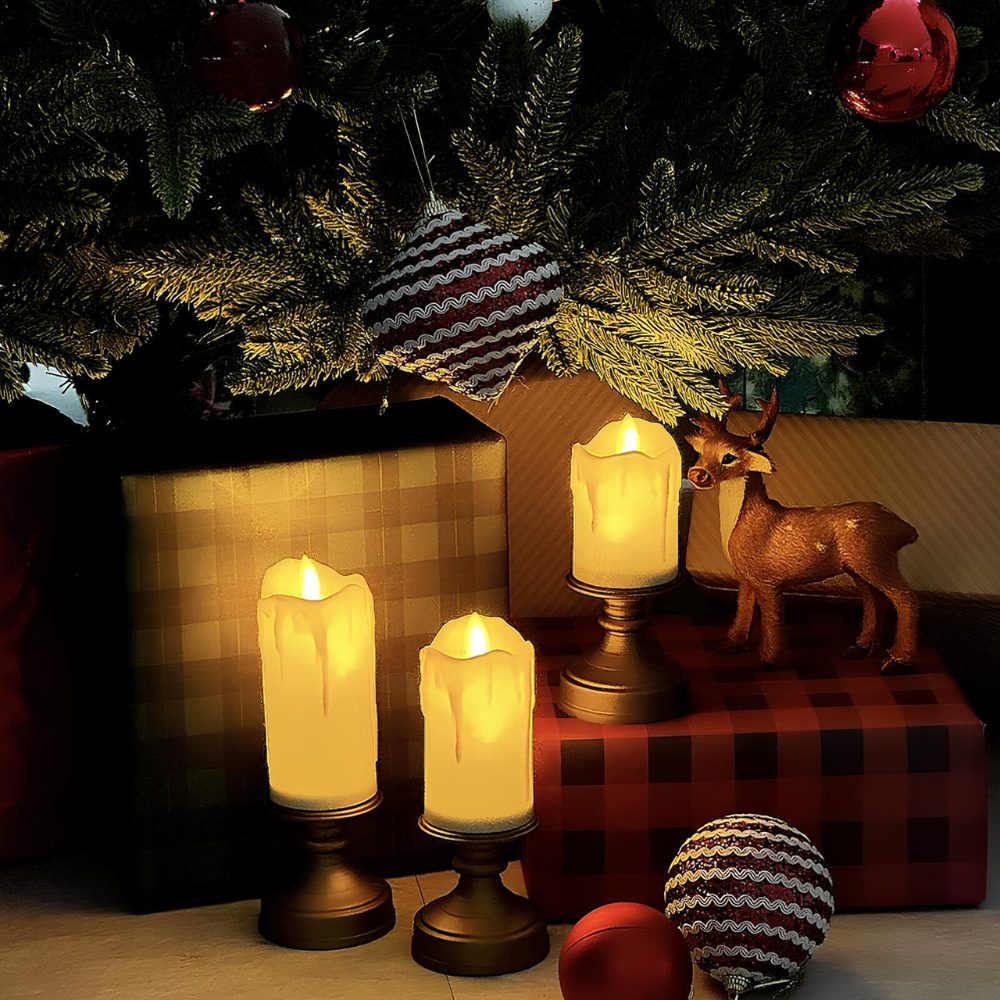 Elegant Flameless Block Candles for Cozy Ambiance and Décor NaLani