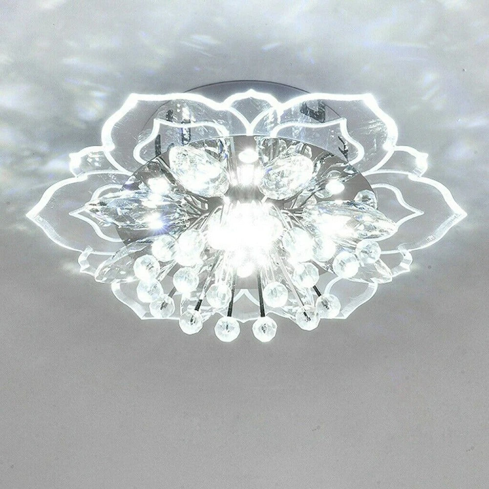 Elegant Floral LED Crystal Chandelier for Home Interior Lighting NaLani