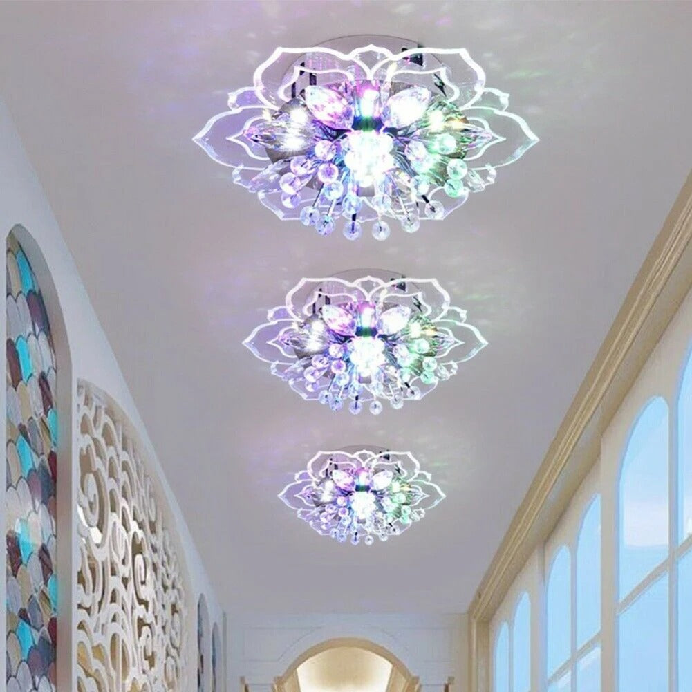 Elegant Floral LED Crystal Chandelier for Home Interior Lighting NaLani