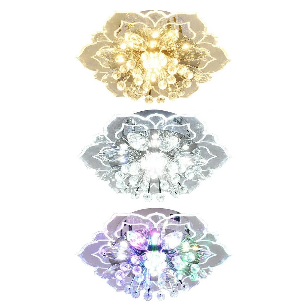 Elegant Floral LED Crystal Chandelier for Home Interior Lighting NaLani