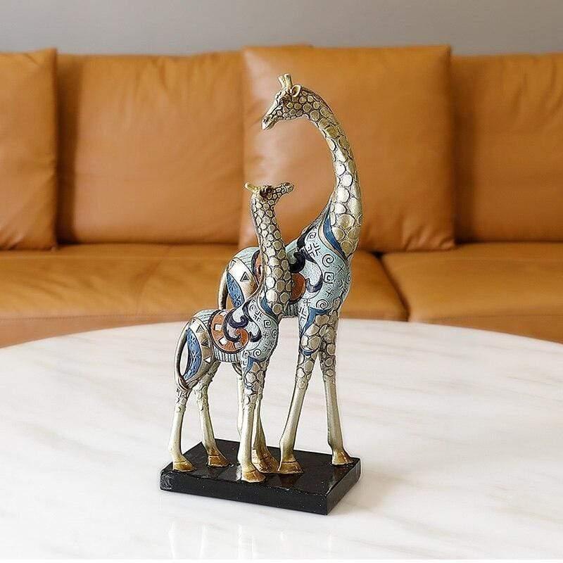 Elegant Giraffe Sculpture for Modern Home and Office Decor Duo NALANI