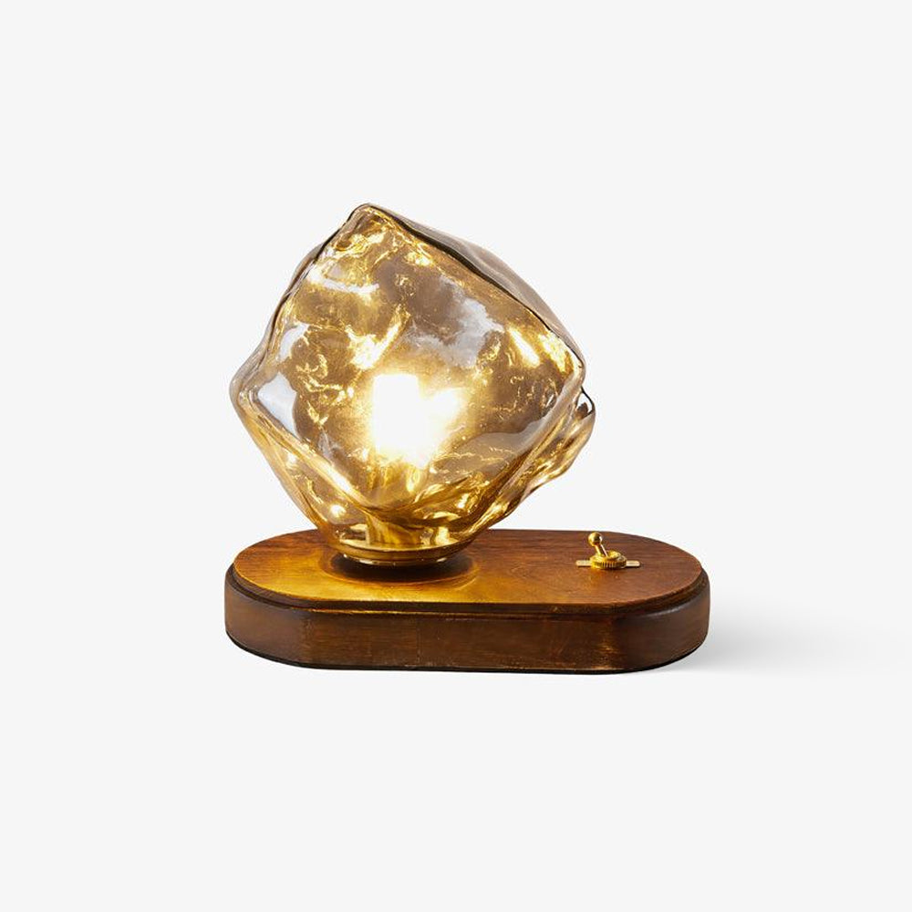 Elegant Glass Table Lamp for Home Lighting with Frosted Design NALANI