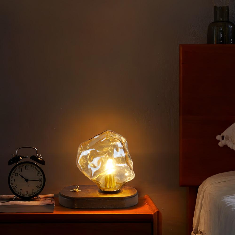 Elegant Glass Table Lamp for Home Lighting with Frosted Design NALANI