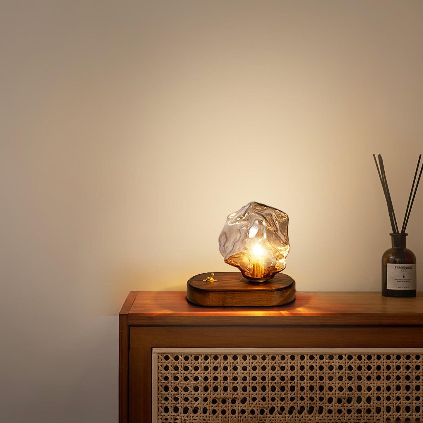 Elegant Glass Table Lamp for Home Lighting with Frosted Design NALANI
