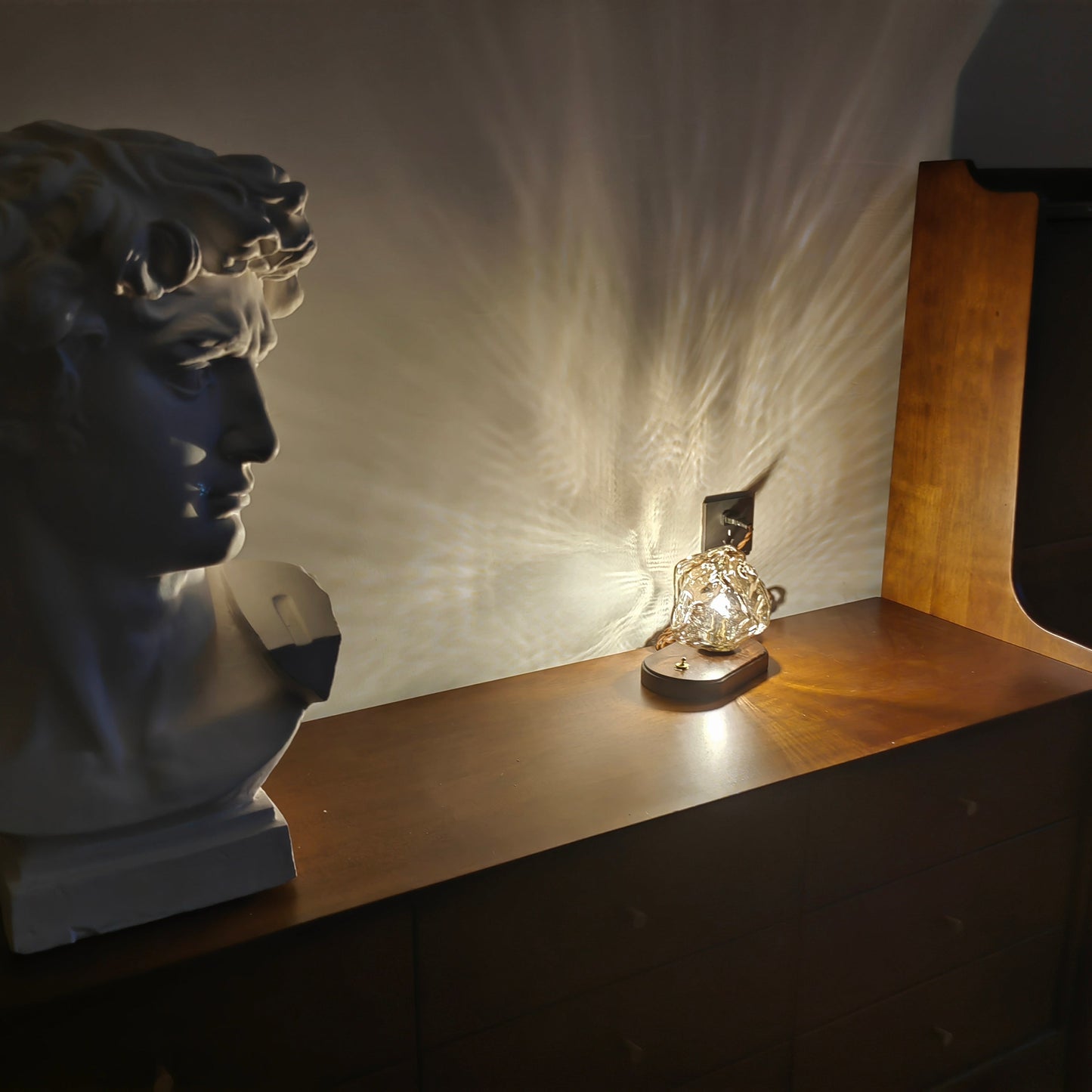 Elegant Glass Table Lamp for Home Lighting with Frosted Design NALANI