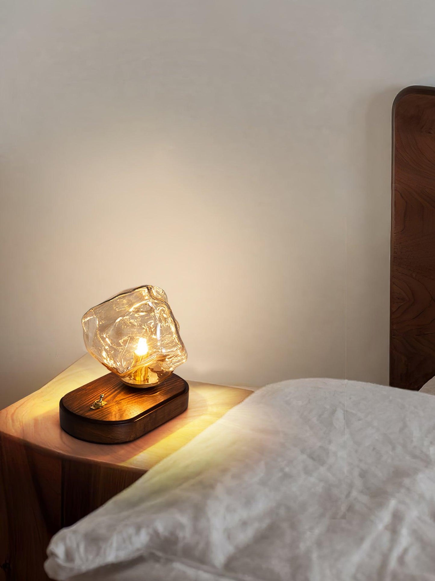 Elegant Glass Table Lamp for Home Lighting with Frosted Design NALANI