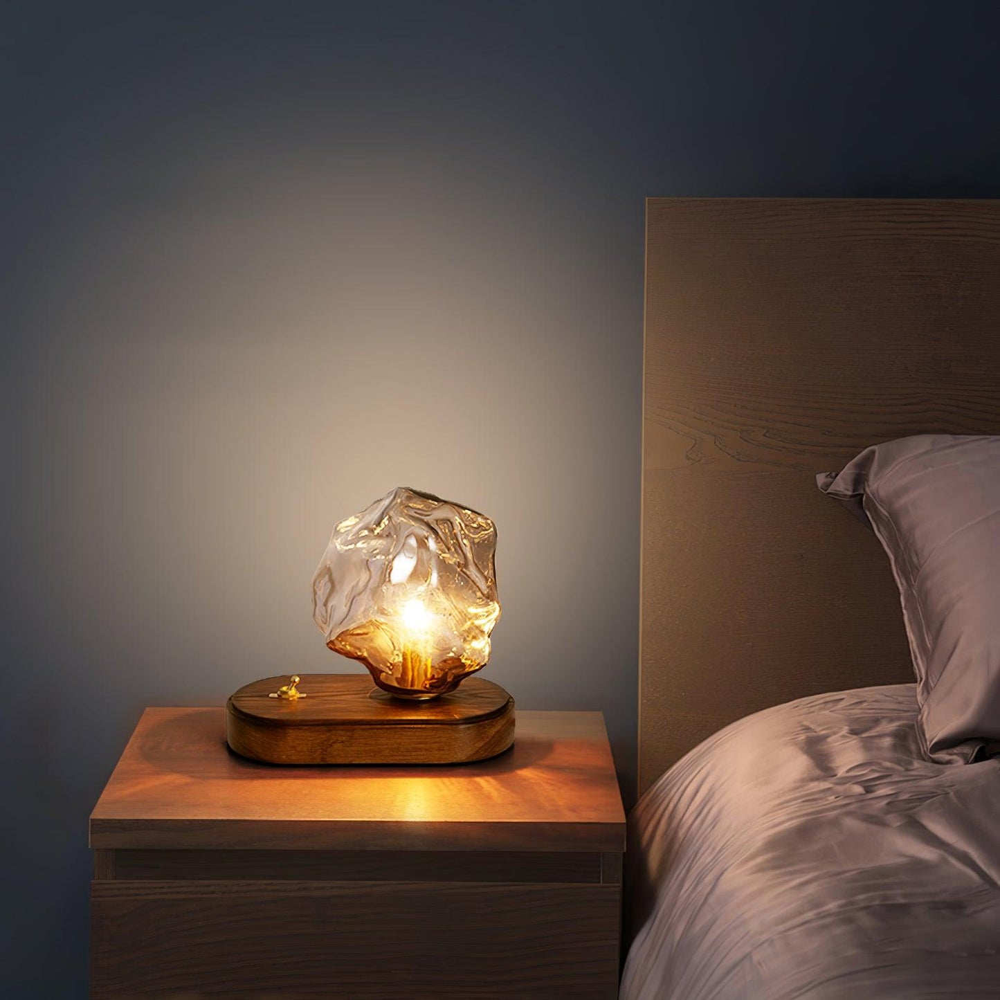 Elegant Glass Table Lamp for Home Lighting with Frosted Design NALANI
