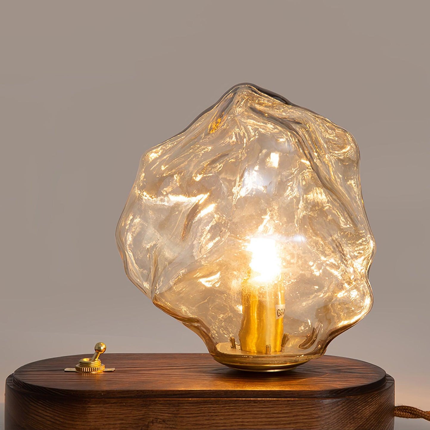 Elegant Glass Table Lamp for Home Lighting with Frosted Design NALANI