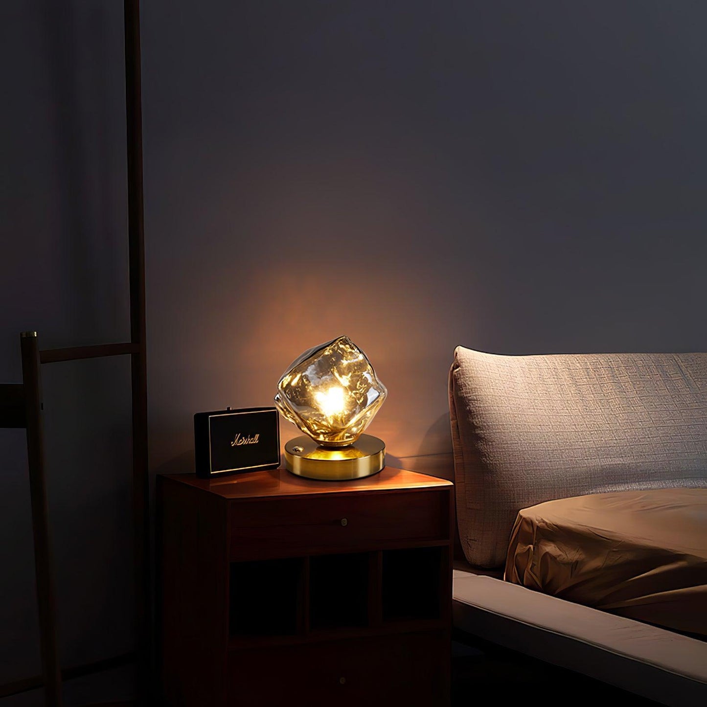 Elegant Glass Table Lamp for Home Lighting with Frosted Design NALANI