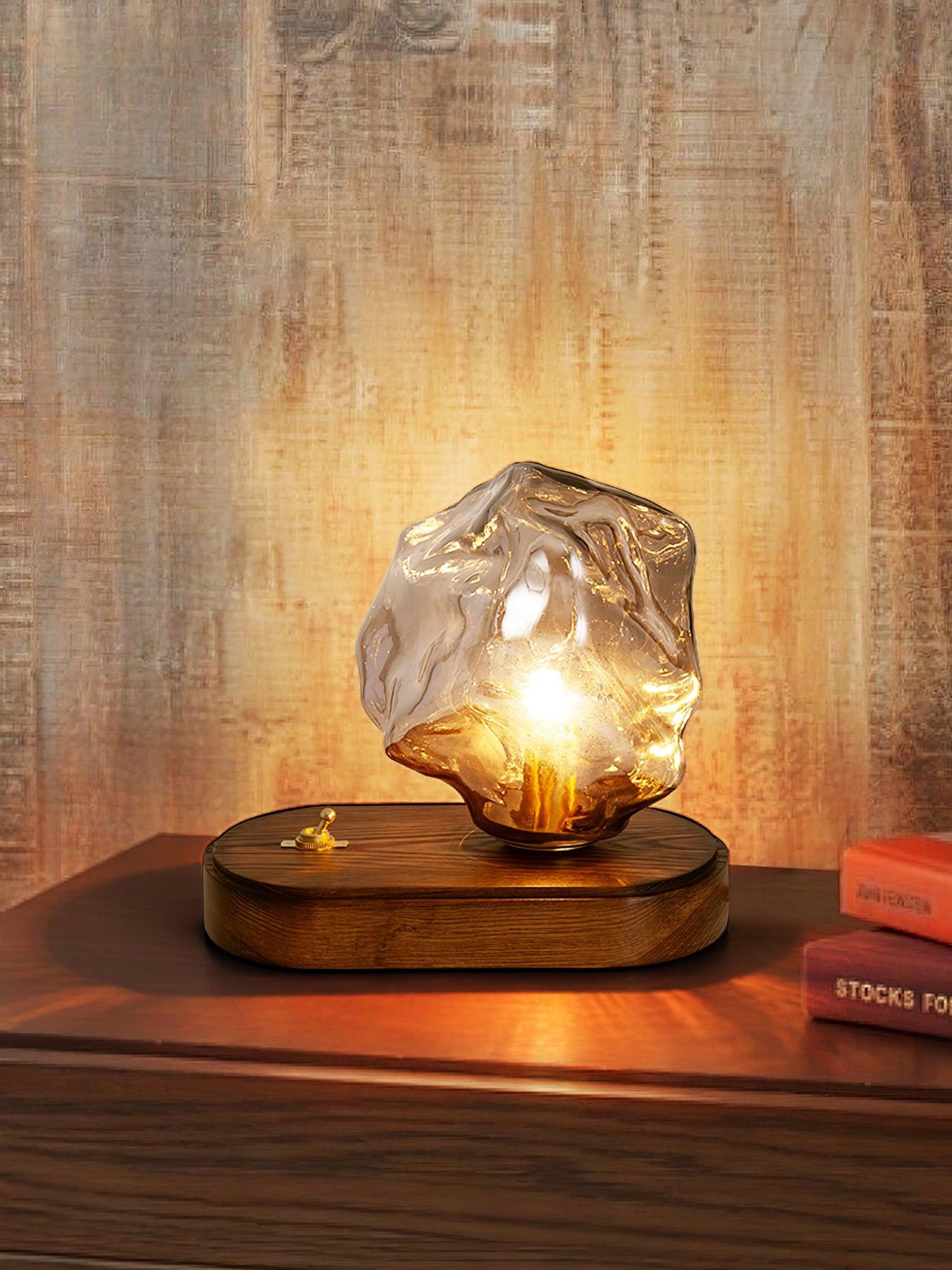 Elegant Glass Table Lamp for Home Lighting with Frosted Design NALANI