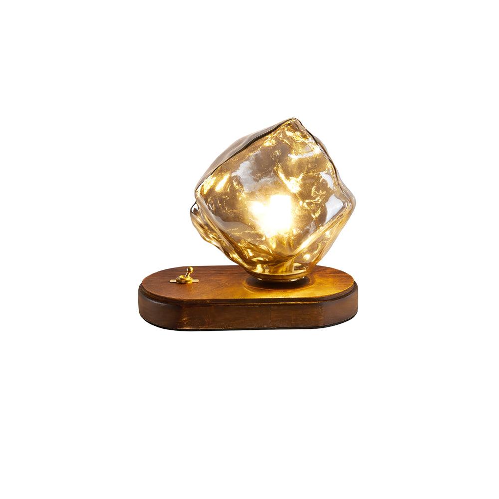 Elegant Glass Table Lamp for Home Lighting with Frosted Design NALANI