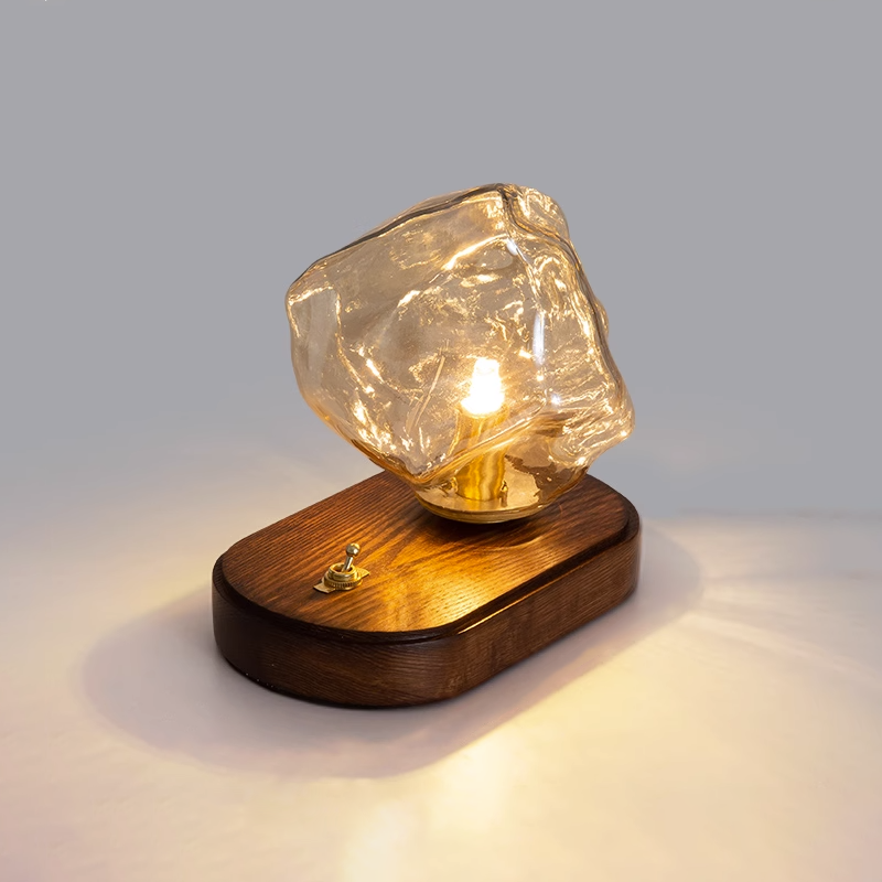 Elegant Glass Table Lamp for Home Lighting with Frosted Design NALANI