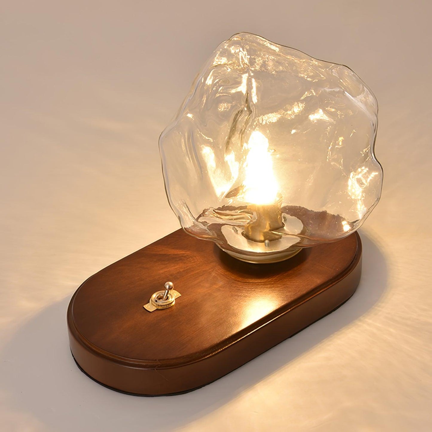 Elegant Glass Table Lamp for Home Lighting with Frosted Design NALANI