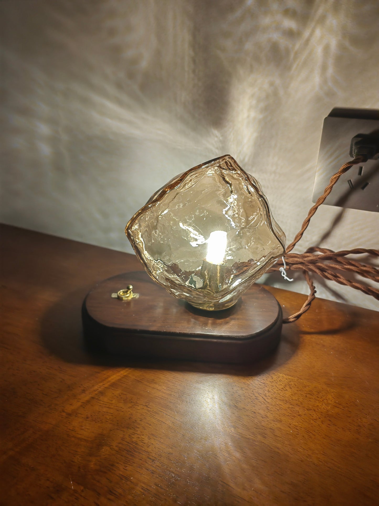 Elegant Glass Table Lamp for Home Lighting with Frosted Design NALANI