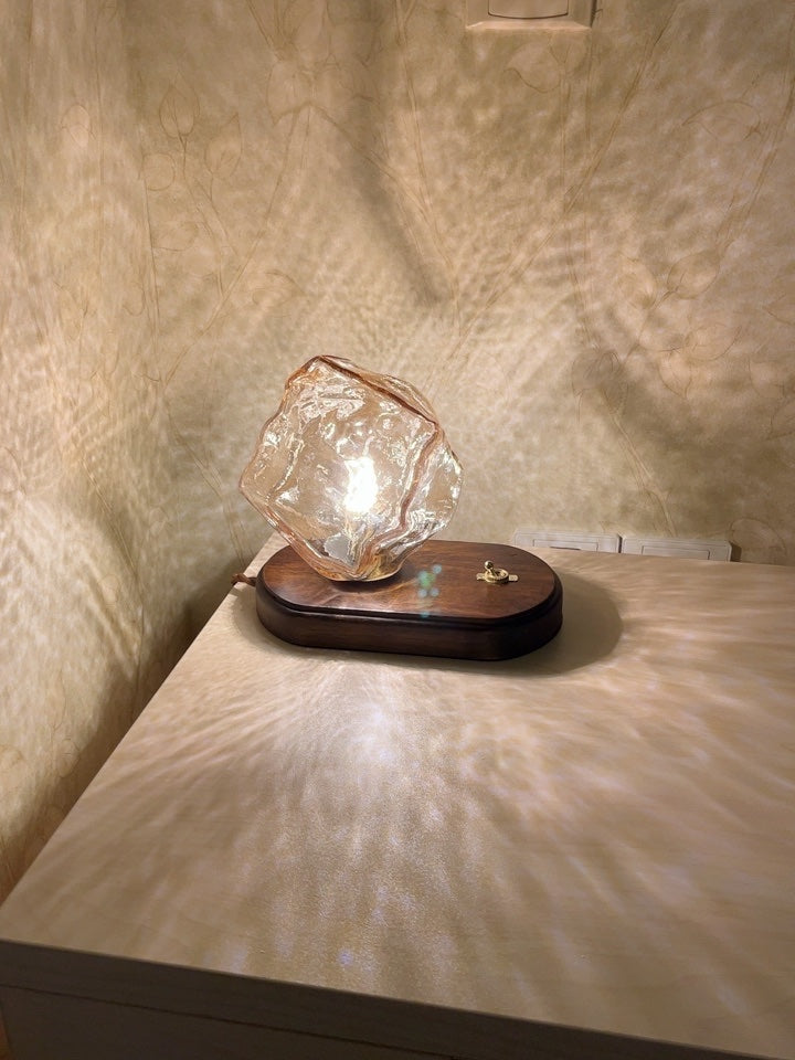 Elegant Glass Table Lamp for Home Lighting with Frosted Design NALANI