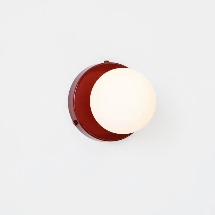 Elegant Glass Wall Lamp with Plug-In Design and LED Bulb No Plug - Red NaLani