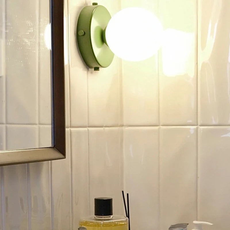 Elegant Glass Wall Lamp with Plug-In Design and LED Bulb NaLani