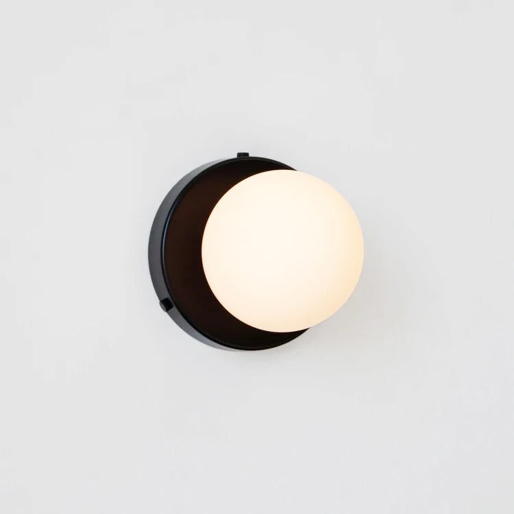 Elegant Glass Wall Lamp with Plug-In Design and LED Bulb No Plug - Black NaLani