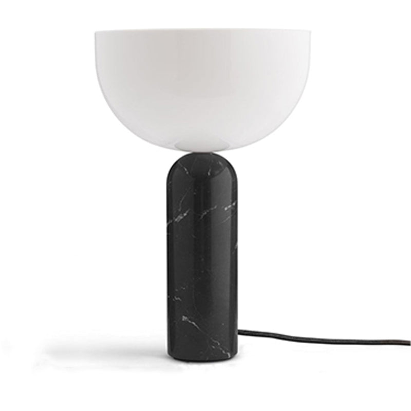 Elegant Marble Lamp With Refined Marble Base Lighting Black NALANI
