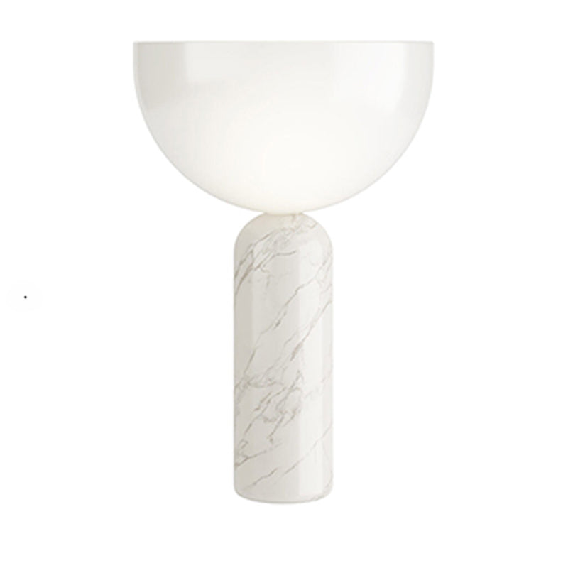 Elegant Marble Lamp With Refined Marble Base Lighting White NALANI