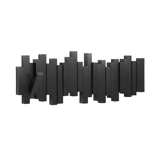 Elegant Piano Wall Coat Rack for Stylish Space Organization Black NaLani