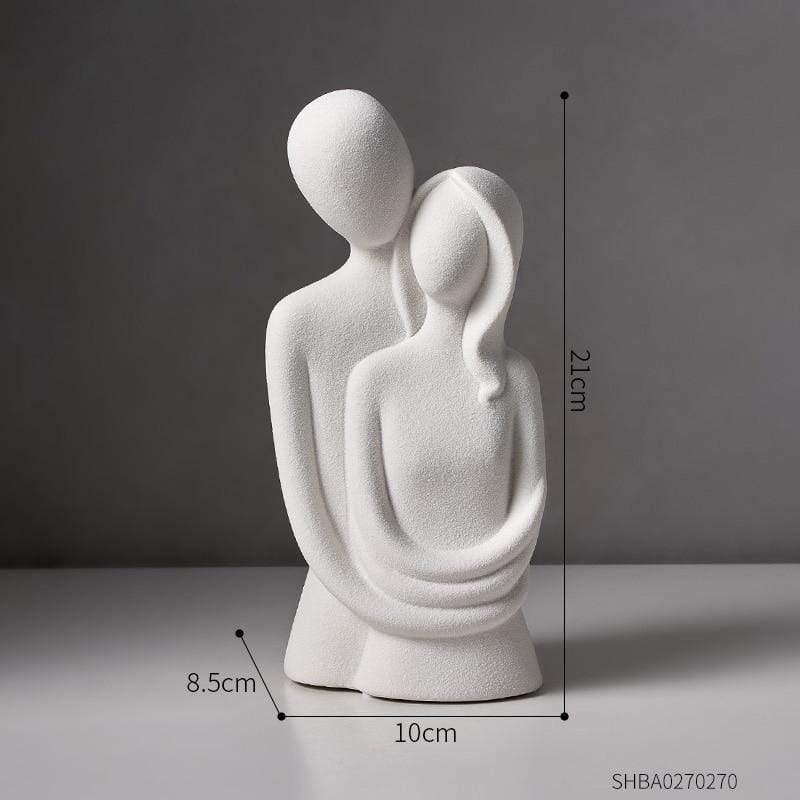 Elegant Resin Sculpture 8.5x10x21cm Modern Home Decor Piece White NALANI