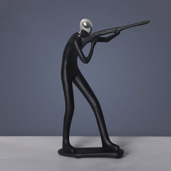 Elegant Sport Figures for Home and Office Decor Shooting: 9.4 x 6.7 inches (24 x 17 cm) NaLani