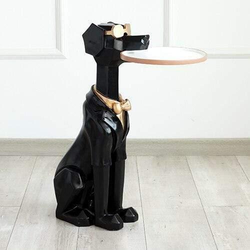 Elegant Dog Statue Storage Box for Stylish Home Decor and Organization Black NALANI