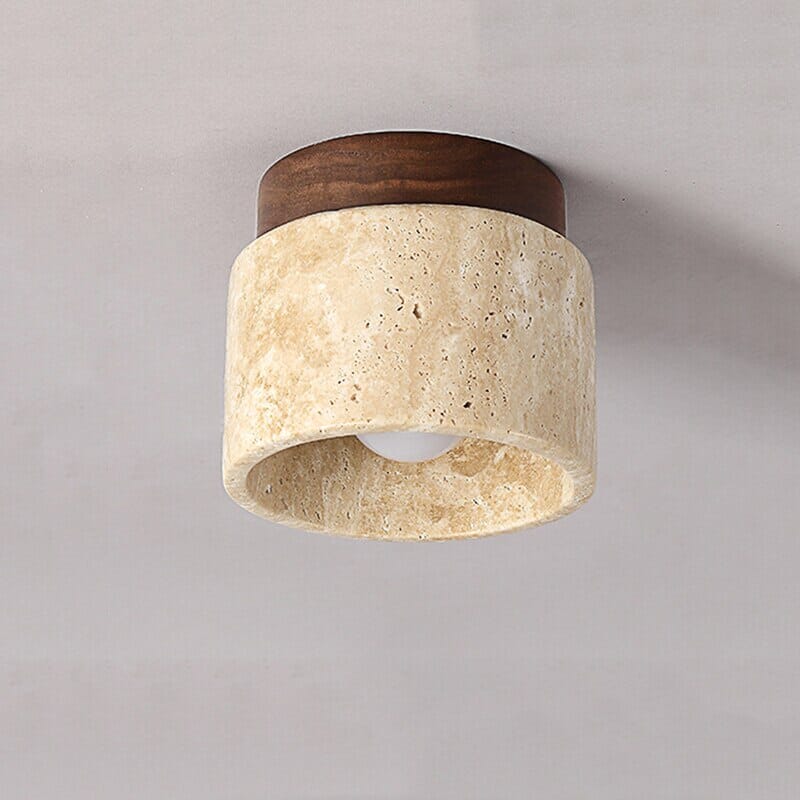 Elegant Yellow Marble Ceiling Light Fixture Modern Japanese Design NALANI