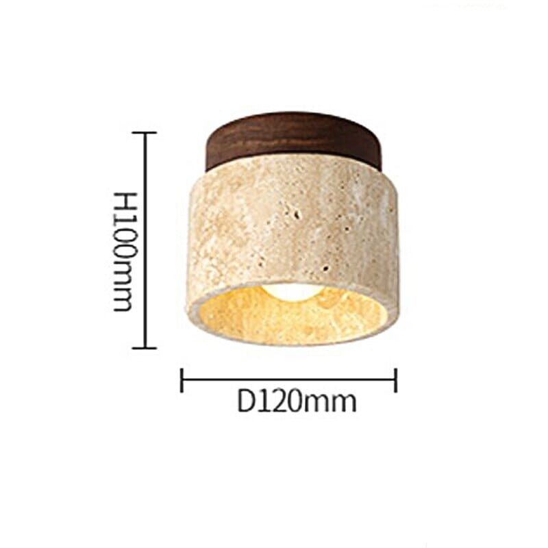 Elegant Yellow Marble Ceiling Light Fixture Modern Japanese Design NALANI