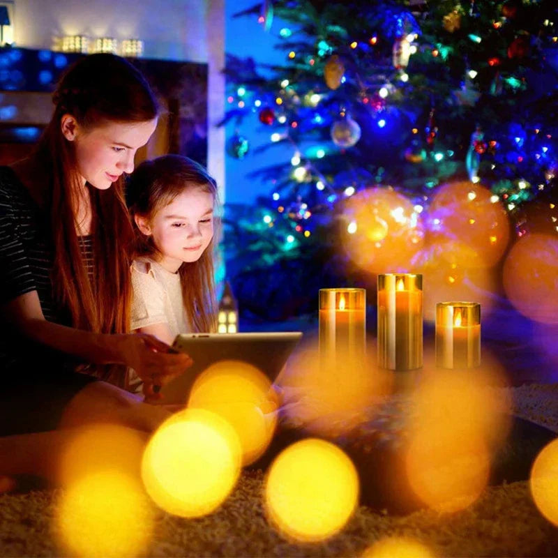 Flameless LED Candle Set With Remote Control Flickering NALANI