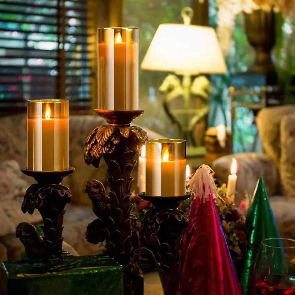 Flameless LED Candle Set With Remote Control Flickering NALANI