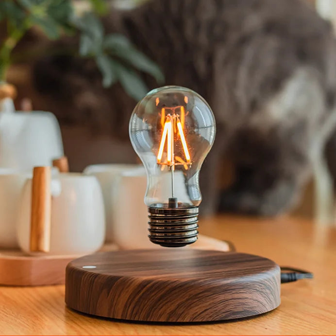 Floating Glass LED Table Lamp With Magnetic Levitation NALANI